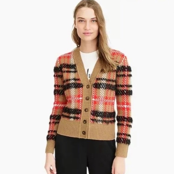 J. Crew | Sweaters | Jcrew Camel Plaid 